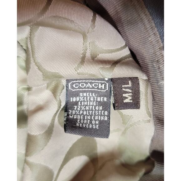 Vintage Coach Brown Leather Bucket Hat Size M/L main image 7